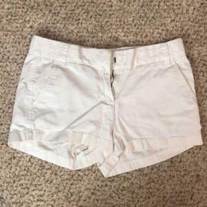 J Crew White Chino Shorts